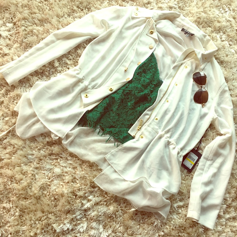 New Elegant DNKY White Cover Jacket! Tags-$129